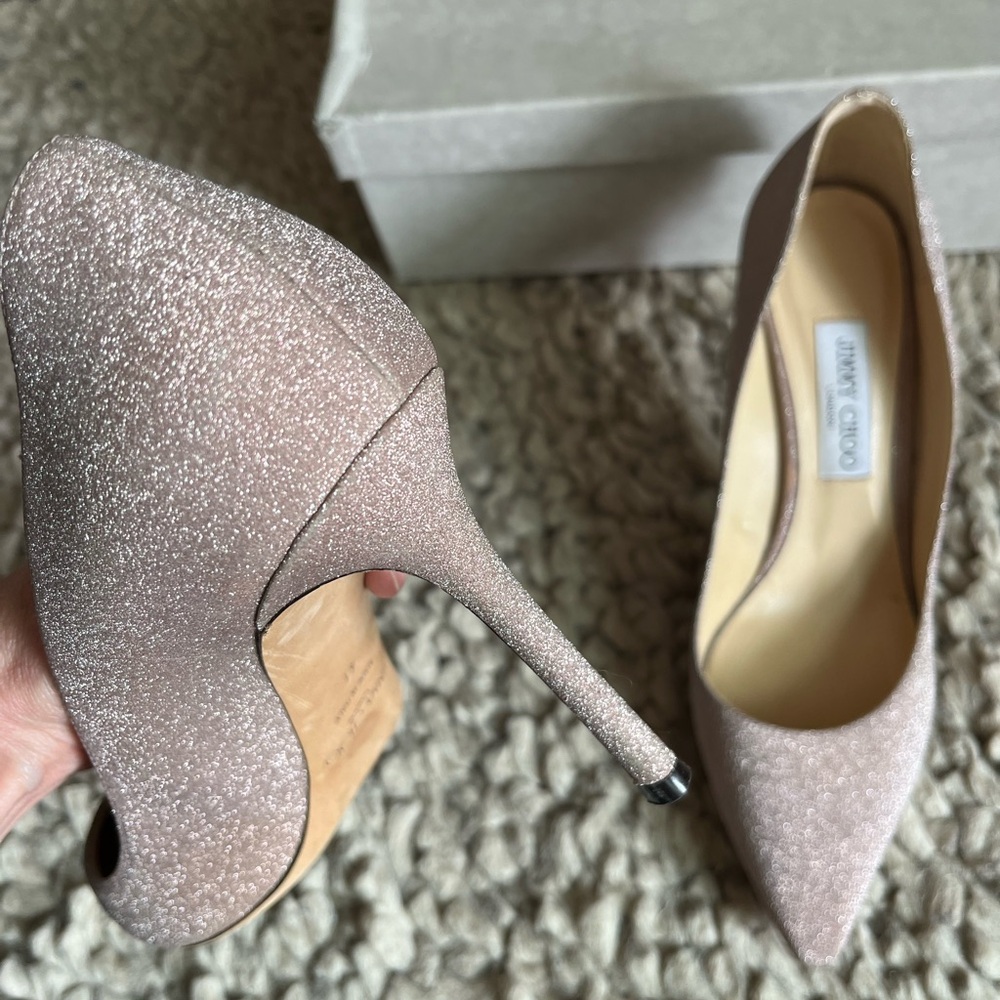 Jimmy Choo Romy 85, sz 41, Ballet Pink, good/fair condition - Picture 5 of 12